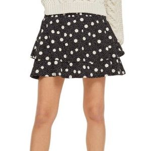Black polka dot skirt